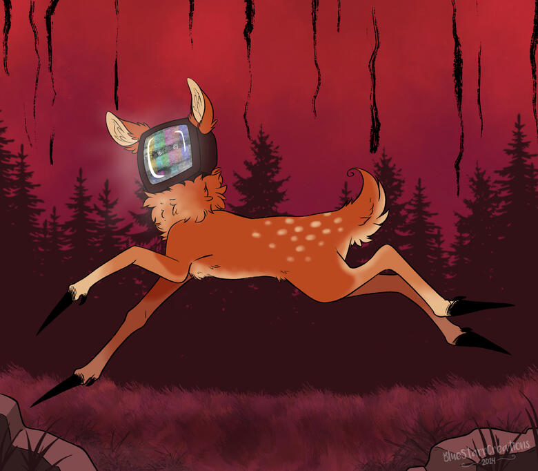 Woodland Static (Gift art for RattenPrince)